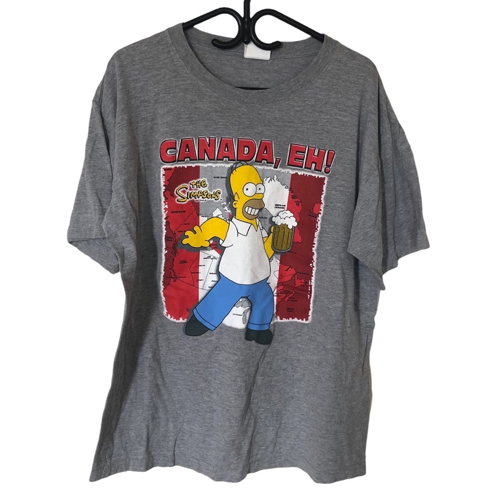 Vintage The Simpson ‘Canada, Eh’ Grey T-Shirt